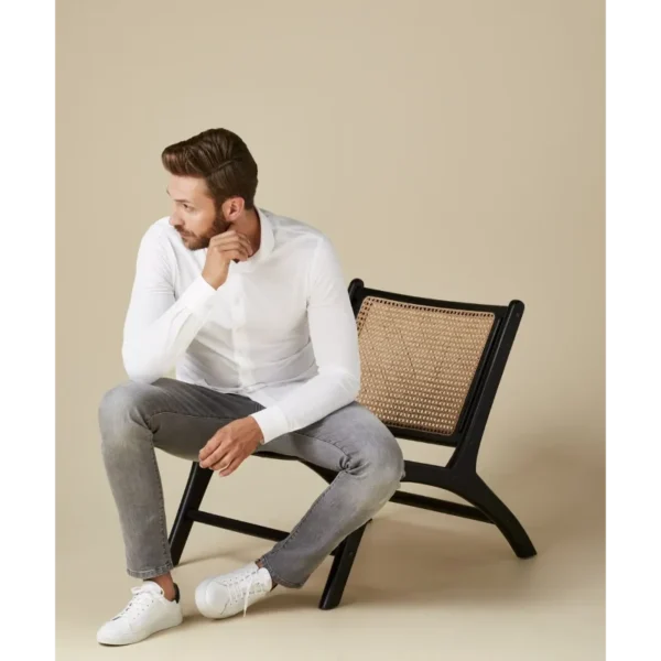 PROFUOMO Japanese Knit Overhemd PP2HC10006 Wit