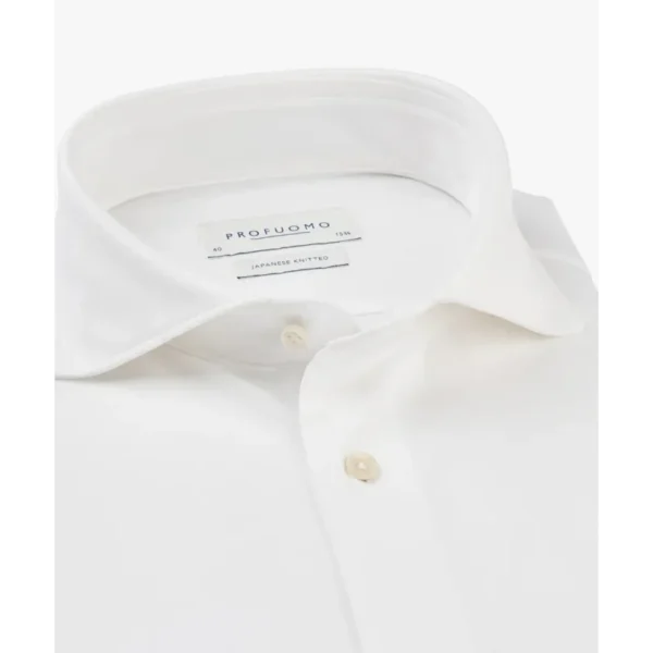 PROFUOMO Japanese Knit Overhemd PP2HC10006 Wit