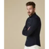 PROFUOMO Japanese Knit Overhemd PP2HC10010 Donkerblauw