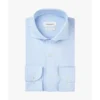 PROFUOMO Japanese Knit Overhemd PP2HC10009 Lichtblauw