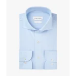 PROFUOMO Japanese Knit Overhemd PP2HC10009 Lichtblauw