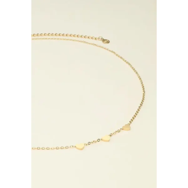product_images-necklace_with_three_hearts2 My Jewellery Ketting Three Hearts MJ01901 Goud
