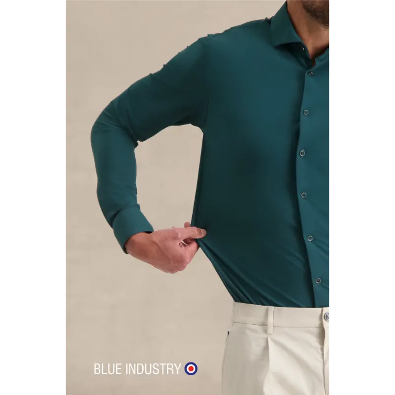 Blue Industry Overhemd 2191.22 Groen