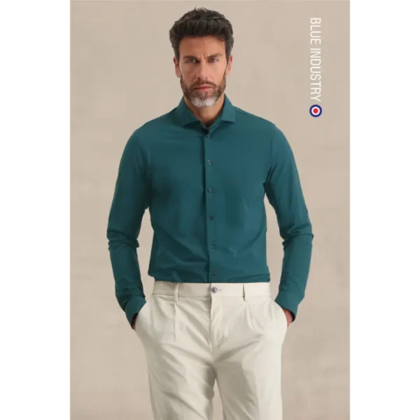 Blue Industry Overhemd 2191.22 Groen