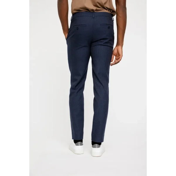 Josh_438_Blue_Melange_30878_BACK PLAIN Broek Josh 30878 Blue Melange