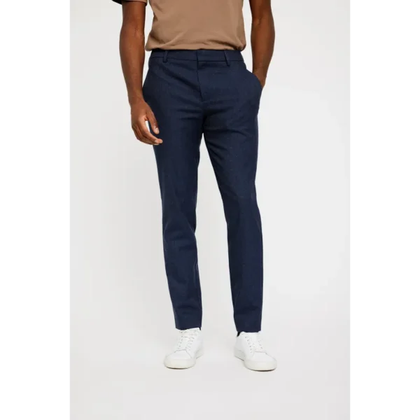 Josh_438_Blue_Melange_30878_FRONT PLAIN Broek Josh 30878 Blue Melange