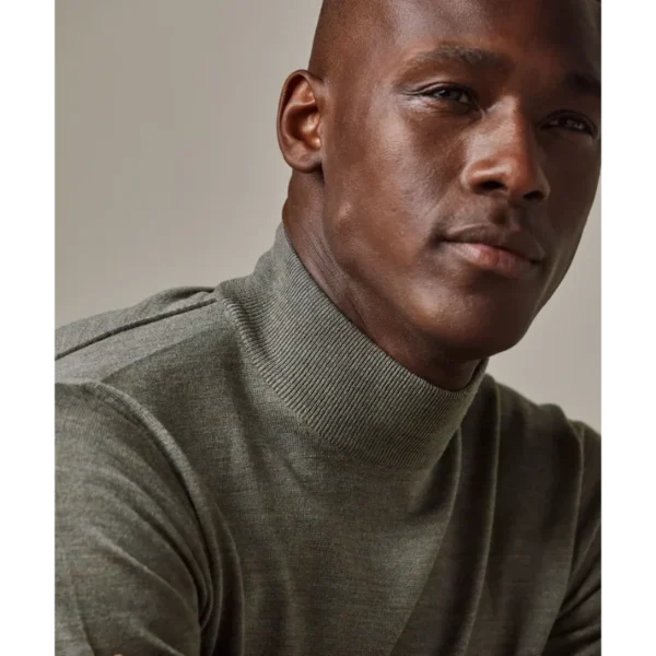 PPUJ30006F_1 PROFUOMO Trui Ronde Hals PPUJ30006F Groen