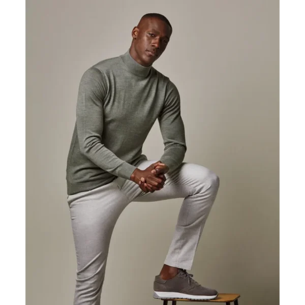 PPUJ30006F_101 PROFUOMO Trui Ronde Hals PPUJ30006F Groen