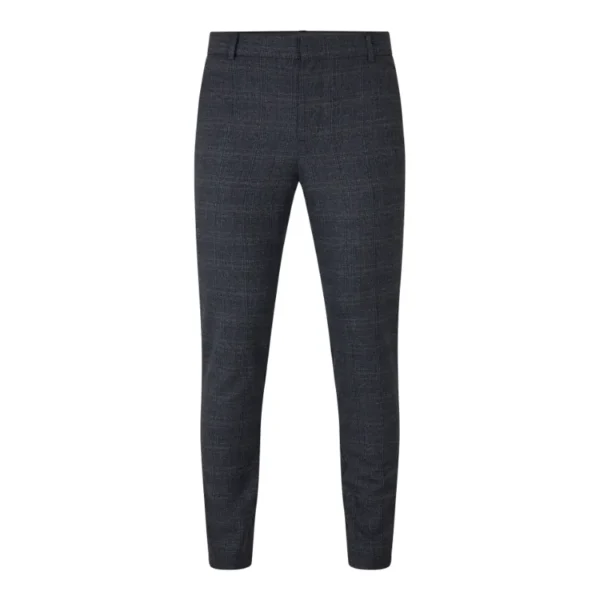 Josh_083_Dark_Blue_Check_30884_GINE_FRONT PLAIN Broek Josh 30884 Dark Blue Check