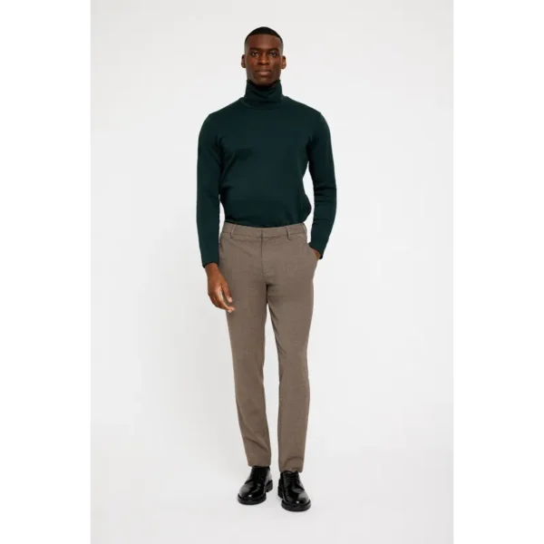 Josh_315_Mud_Melange_30927_MODEL PLAIN Broek Josh 30927 Mud Melange