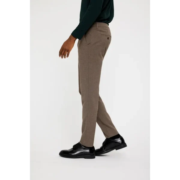 Josh_315_Mud_Melange_30927_SIDE PLAIN Broek Josh 30927 Mud Melange