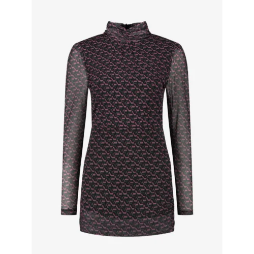 Nikkie Jurk N5-176-2305 Vally Zwart Dessin