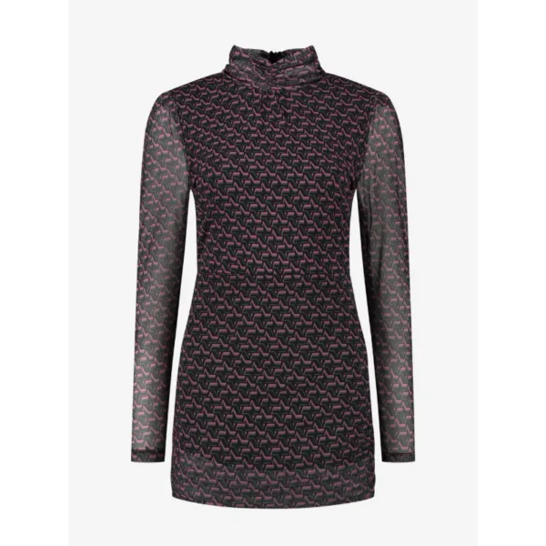 Nikkie Jurk N5-176-2305 Vally Zwart Dessin