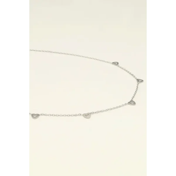 necklace-with-small-hearts-2 My Jewellery Ketting met drie Hartjes MJ09230 Zilver