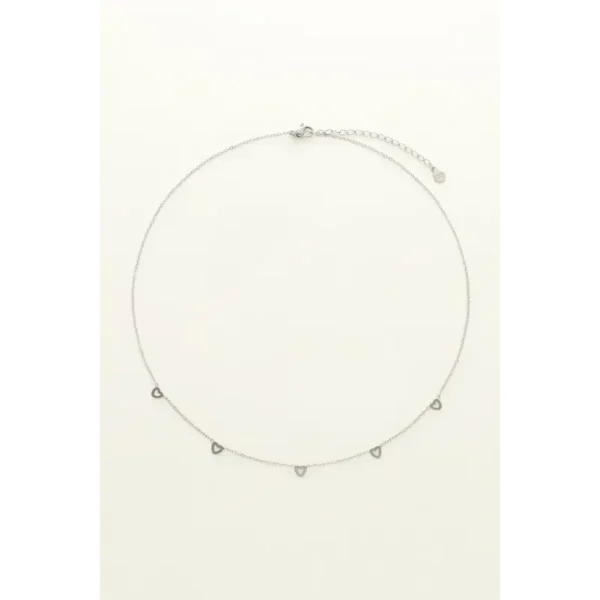 necklace-with-small-hearts-3 My Jewellery Ketting met drie Hartjes MJ09230 Zilver
