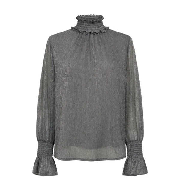 LY23-158070-911_1_MMXimena_Glam_Blouse_Silver Mos Mosh Blouse Ximena 158070 Zilver