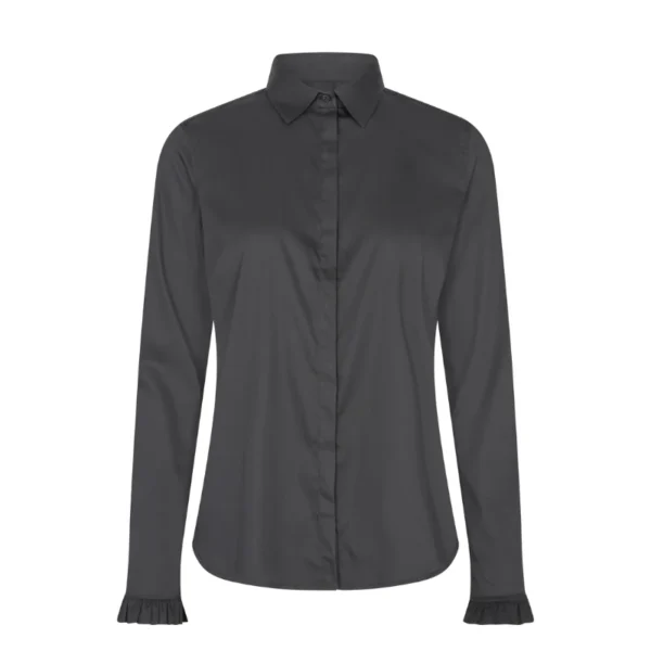 NOOS-144070-801_1.Mattie_Flip_Shirt_Black Mos Mosh Blouse Mattie flip 144070 Zwart