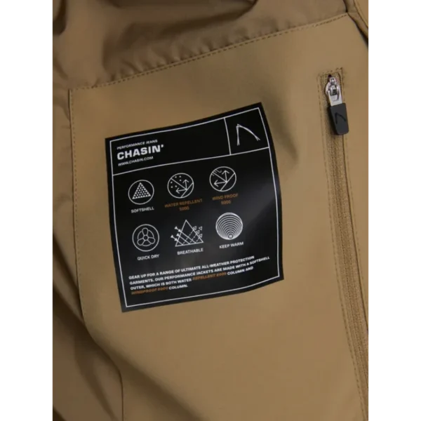 7112345024-E54_chasin_detail_4 CHASIN Jas 7112345024 Olijfgroen