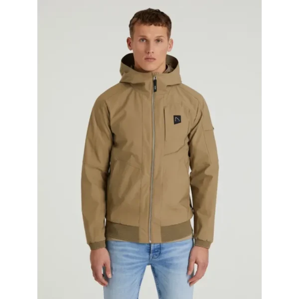 7112345024-E54_chasin_front_1 CHASIN Jas 7112345024 Olijfgroen