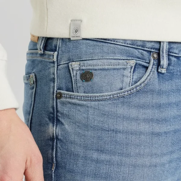 Cast Iron Riser Jeans CTR390-FBW Blauw