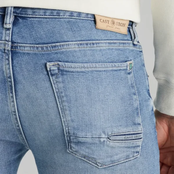 Cast Iron Riser Jeans CTR390-FBW Blauw