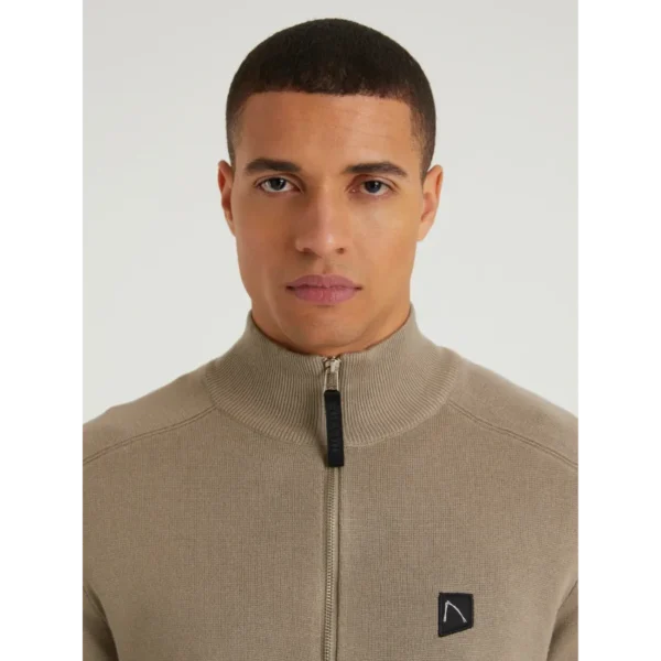 3115337015-E54_chasin_detail_1 CHASIN Trui 3115337015 Olijfgroen