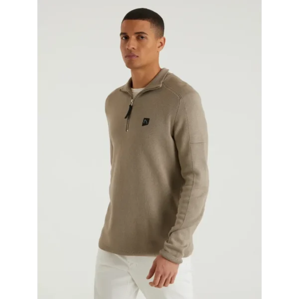 3115337015-E54_chasin_side_1 CHASIN Trui 3115337015 Olijfgroen