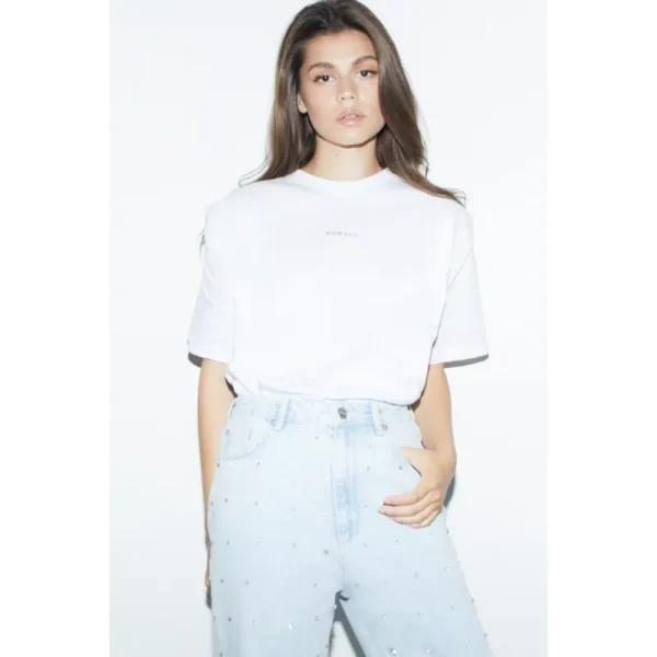 HOMAGE_SS24_H-CS24M16WideLegJeansWithStrass_169,99_H-CS24M81LogoTeeWithShoulderDetail_59,99(2)-1927 Homage Jeans H-CS24M16 Light Blue