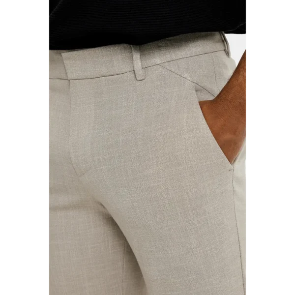 Josh_396-Sand_Melange-30658-30977_DETAIL_2 PLAIN Broek Josh 30658 Sand Melange