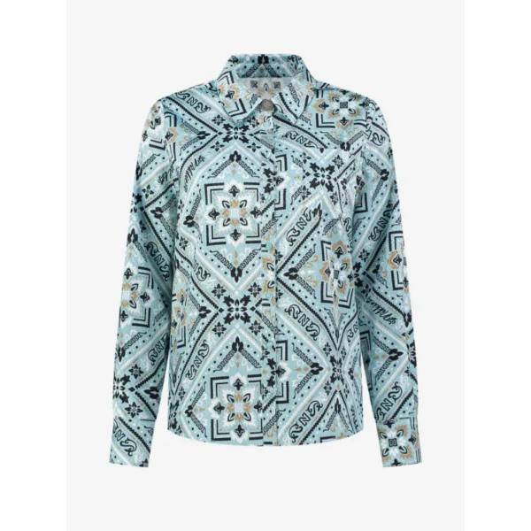 N6866_2402_7685_1 Nikkie Blouse Bangkok N6-866 2402 Blauw