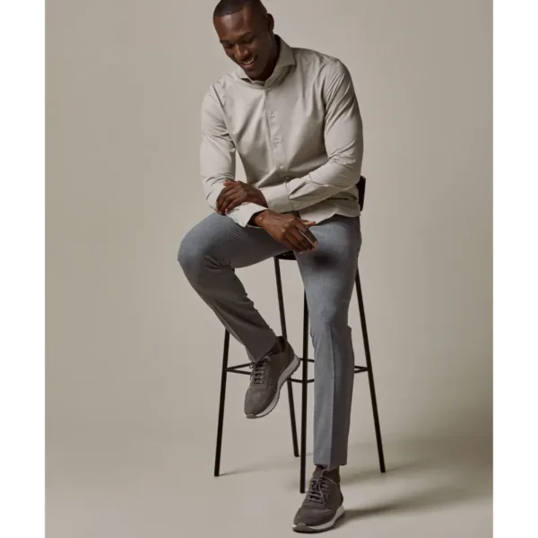 PP2H00008B_1 Profuomo Japanese Knit Overhemd PP2H00008b Beige