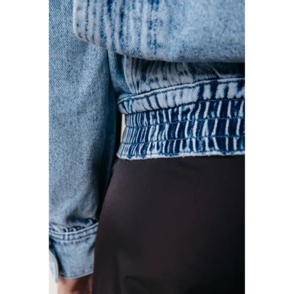 WO115506-564-Lightbluedenim-16528 Colourful Rebel Denim Jack WO115506 Blauw