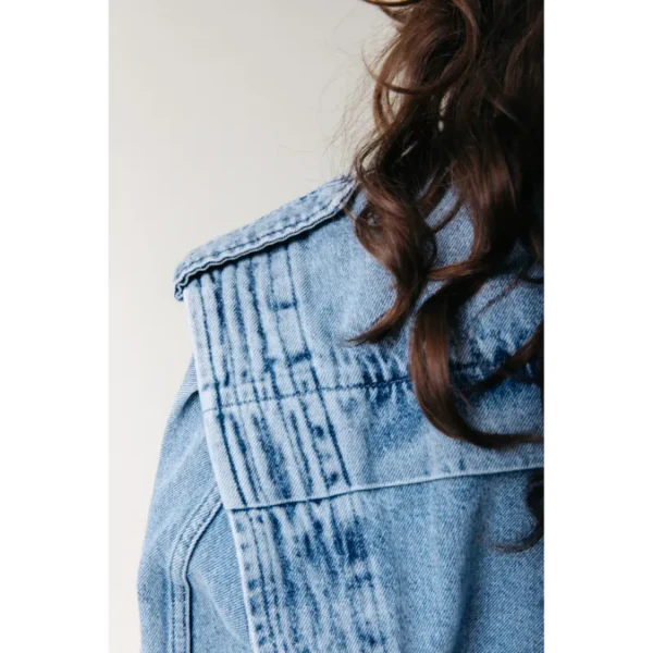 WO115506-564-Lightbluedenim-16530 Colourful Rebel Denim Jack WO115506 Blauw