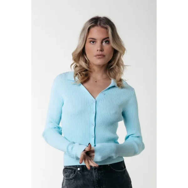 WT215531-575-LightOceanBlue-19162 Colourful Rebel Vestje WT215531 Blauw