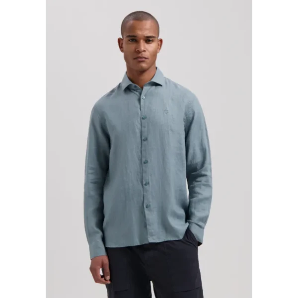 303710-SS24_617_1 Dstrezzed Linnen Overhemd 303710G Groen