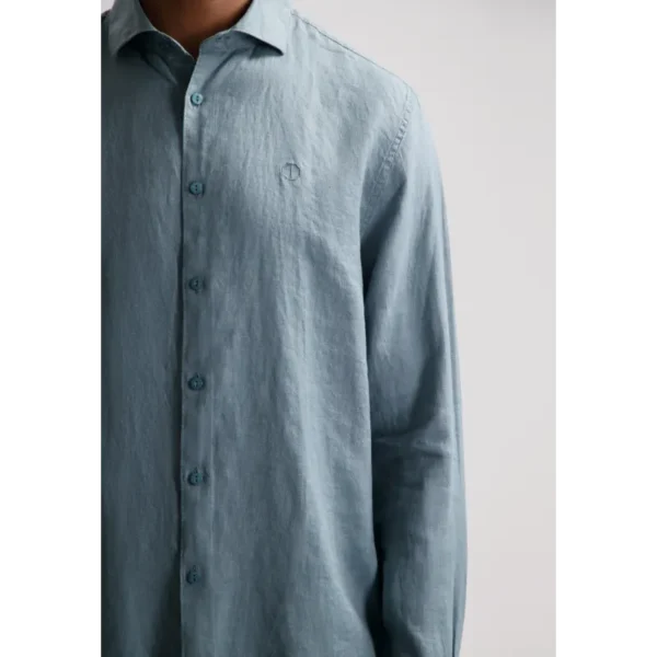 303710-SS24_617_3 Dstrezzed Linnen Overhemd 303710G Groen