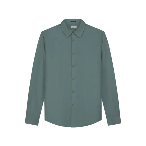 303710-SS24_617_50 Dstrezzed Linnen Overhemd 303710G Groen