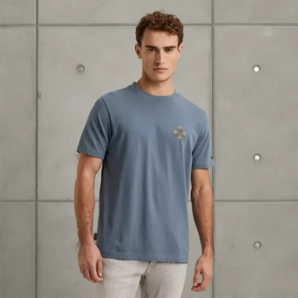 CTSS2403568-5105_model_3 Cast Iron T-Shirt CTSS2403568 Blauw