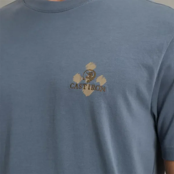 CTSS2403568-5105_model_5 Cast Iron T-Shirt CTSS2403568 Blauw
