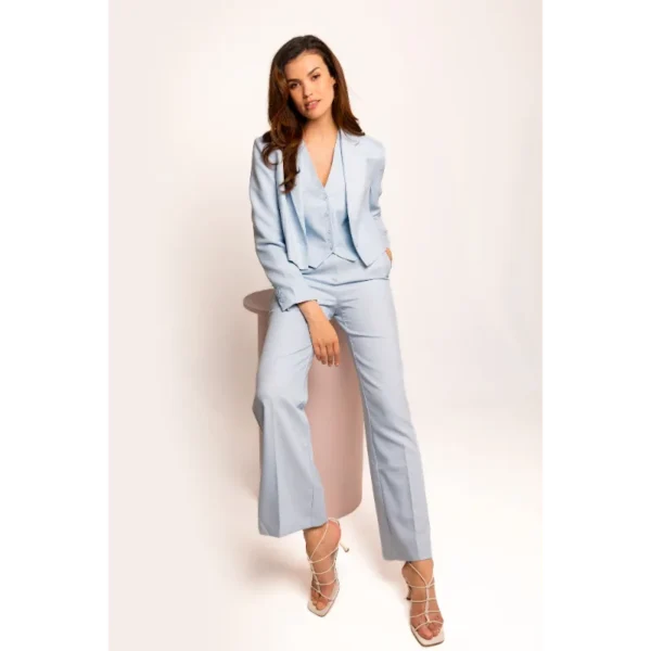 Freebird-Ico_summer-2024_168_Zuri Wv-Shiny-Boucle-Pes-24-1_3 Freebird Blazer Zuri Blauw