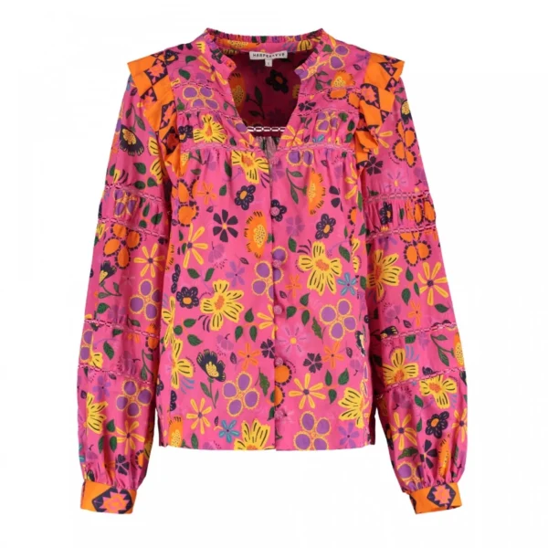 Harper&Yve Blouse ss24j600 Jess Hot Pink
