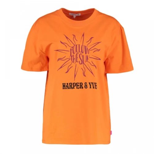 Harper&Yve T-shirt Follow ss24d300 Oranje