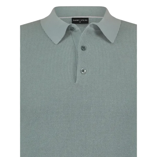 SAINT STEVE - SIETSE - 221161 - SILVER GREEN_CROP Saint Steve Polo 221161 Silver Green