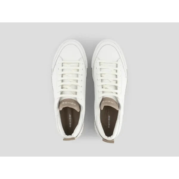 crash-lthr-wht-khk_topdown Rehab Schoenen Crash lthr Wit