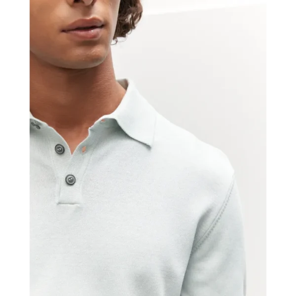 24010102-8100-MintGreen-7204 The Goodpeople Polo Lange Mouw Kai 24010102 Groen