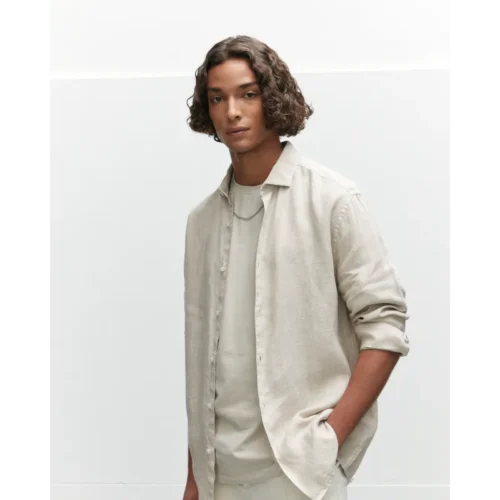 The Goodpeople Overhemd Soho 24010201 Beige