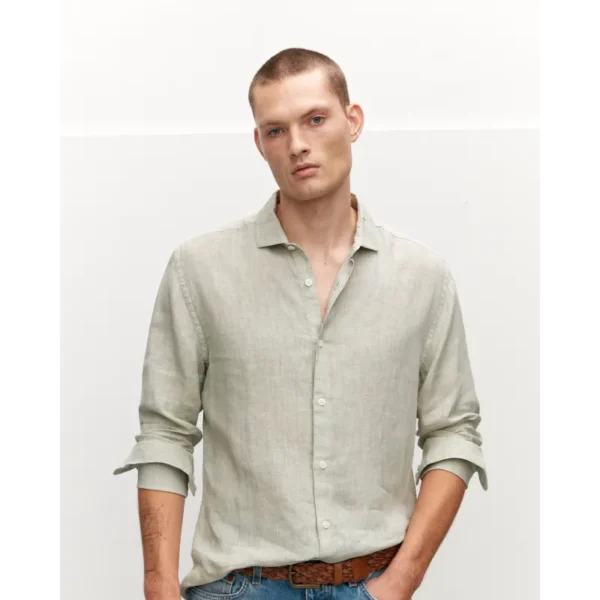 24010201-8005-LightGreen-7340 The Goodpeople Overhemd Soho 24010201 Licht Groen