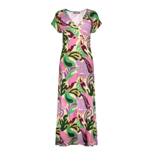 Geisha Jurk lang 47135-60 Jane Paars dessin