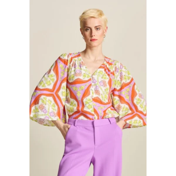 POM-Amsterda_SS24_300_SP7828 POM Amsterdam Blouse sp7828 Orange