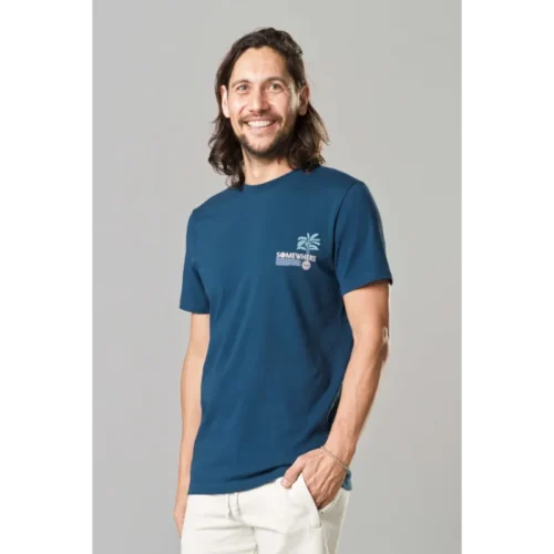 Kultivate T-Shirt TS Somewhere Blauw